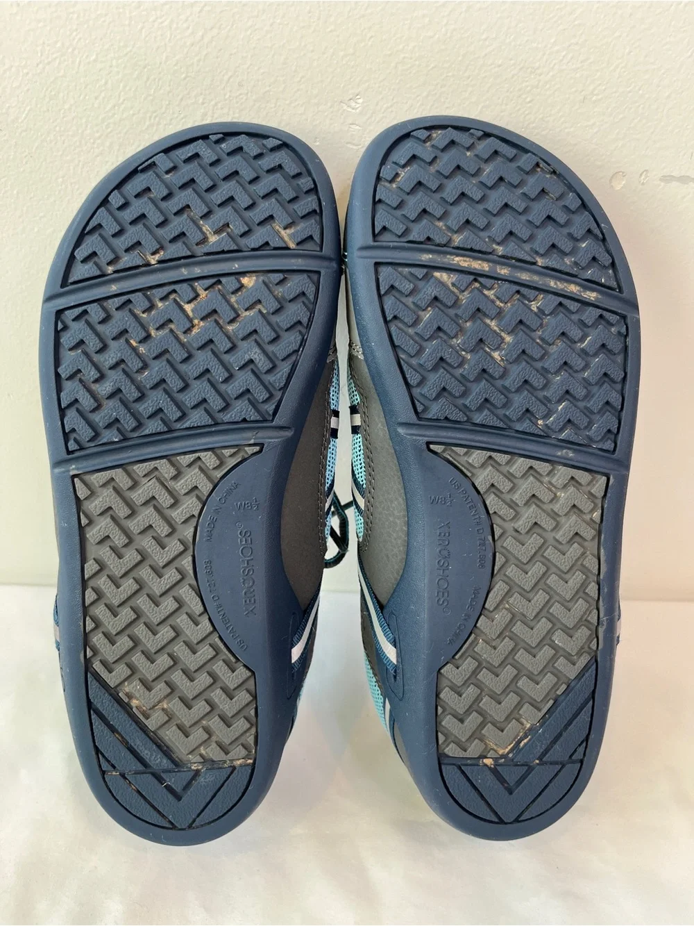 Xero Shoes Prio Blue Gray Barefoot Minimalist Cross Trainer Sneaker Womens 8.5